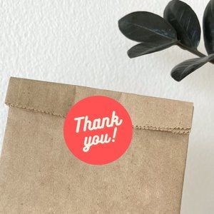 100 Piece Thank You Sticker